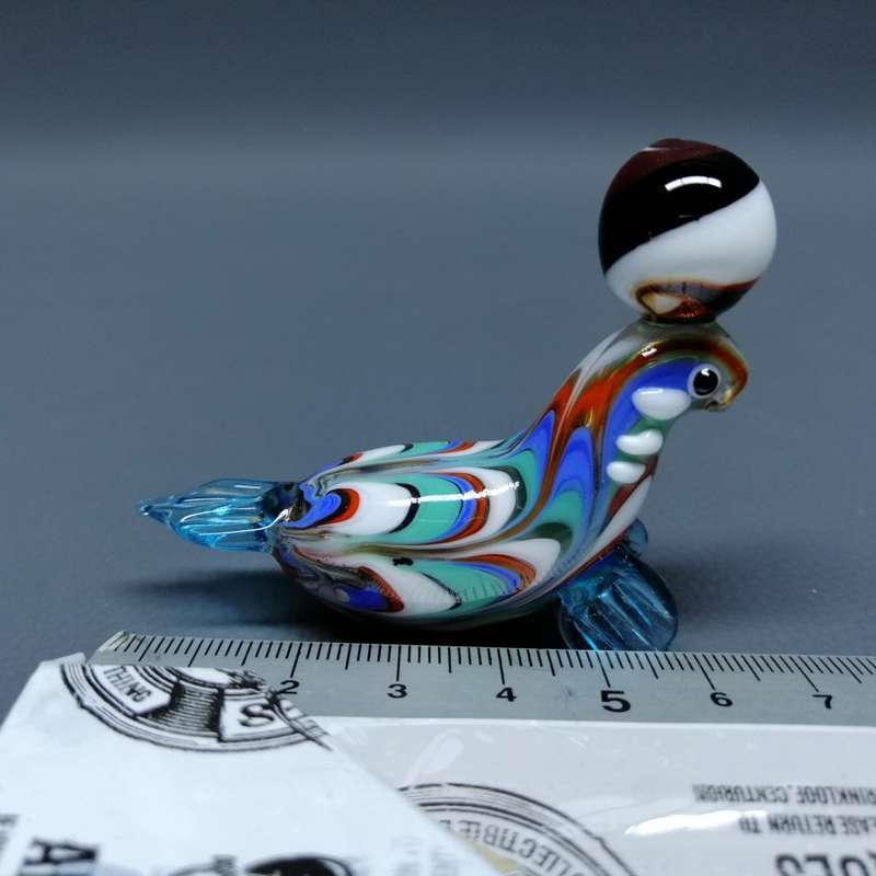 Fantastic!!! Small Ball Playing Seal Murano Paperweight!!!