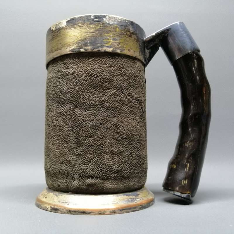 Vintage Silverplate, Horn and Hyde Tankard!!!