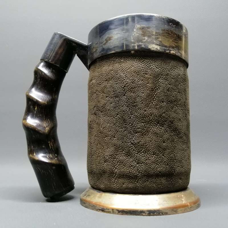 Vintage Silverplate, Horn and Hyde Tankard!!!