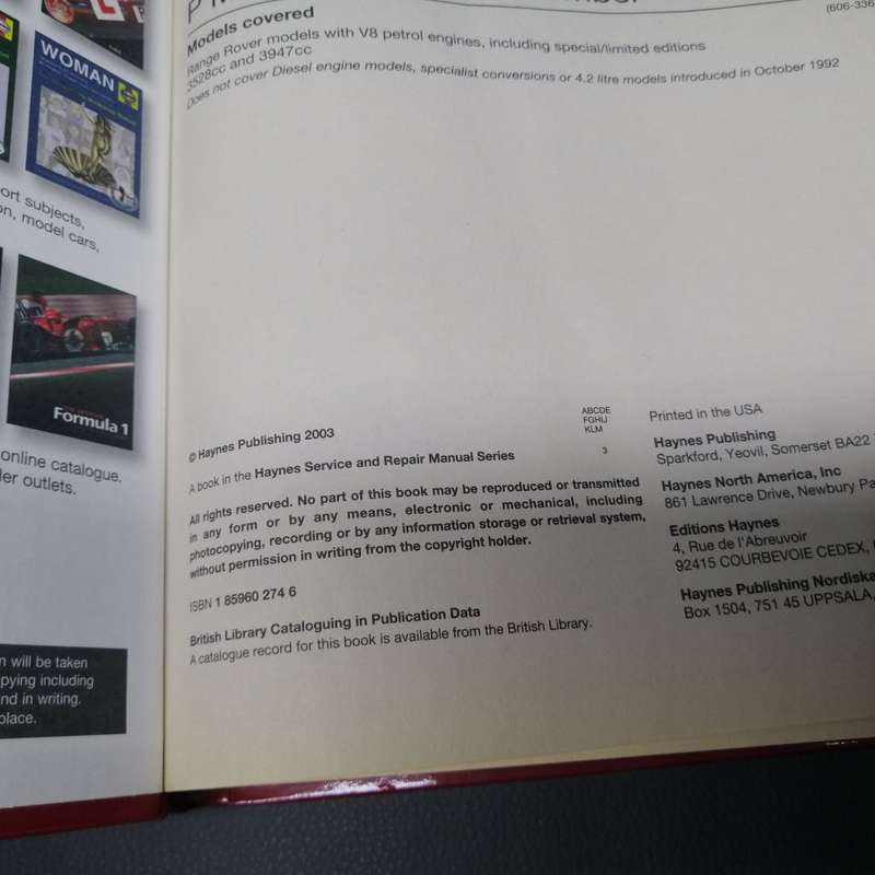 Original Haynes Range Rover Restoration Manual!!!