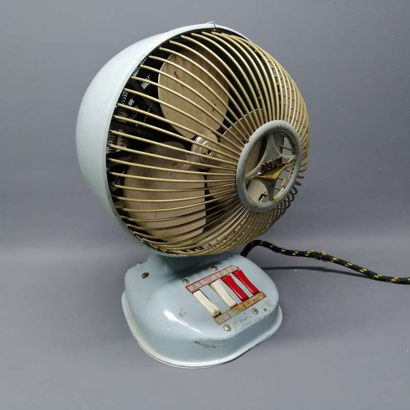 SUPER COOL!!! Original WORKING 1950's NWL Adjustable Head Table Fan and Heater Combo!!!