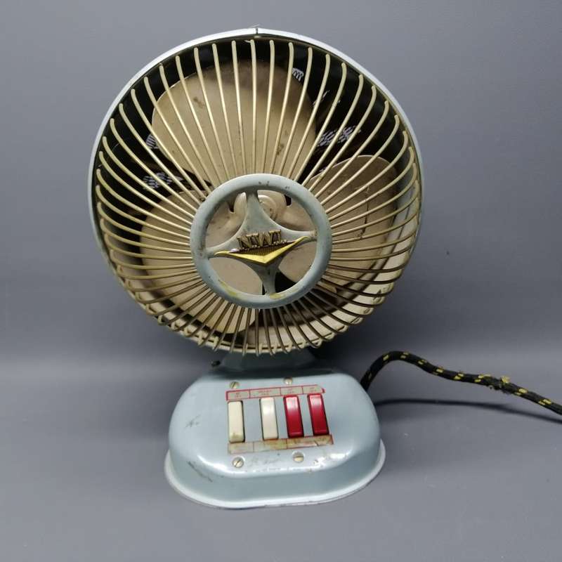 SUPER COOL!!! Original WORKING 1950's NWL Adjustable Head Table Fan and Heater Combo!!!