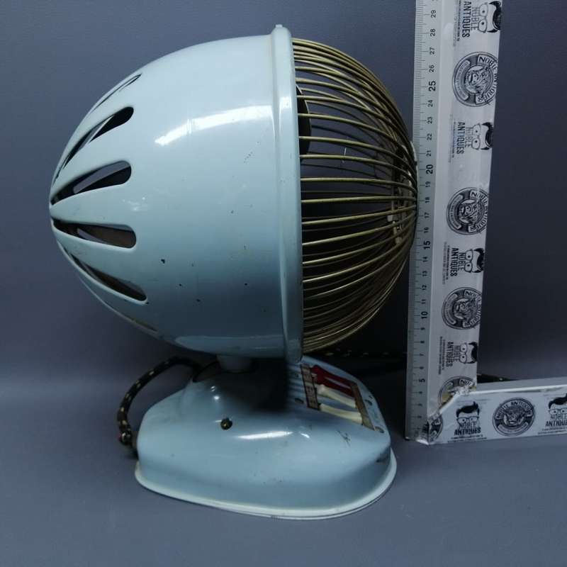 SUPER COOL!!! Original WORKING 1950's NWL Adjustable Head Table Fan and Heater Combo!!!