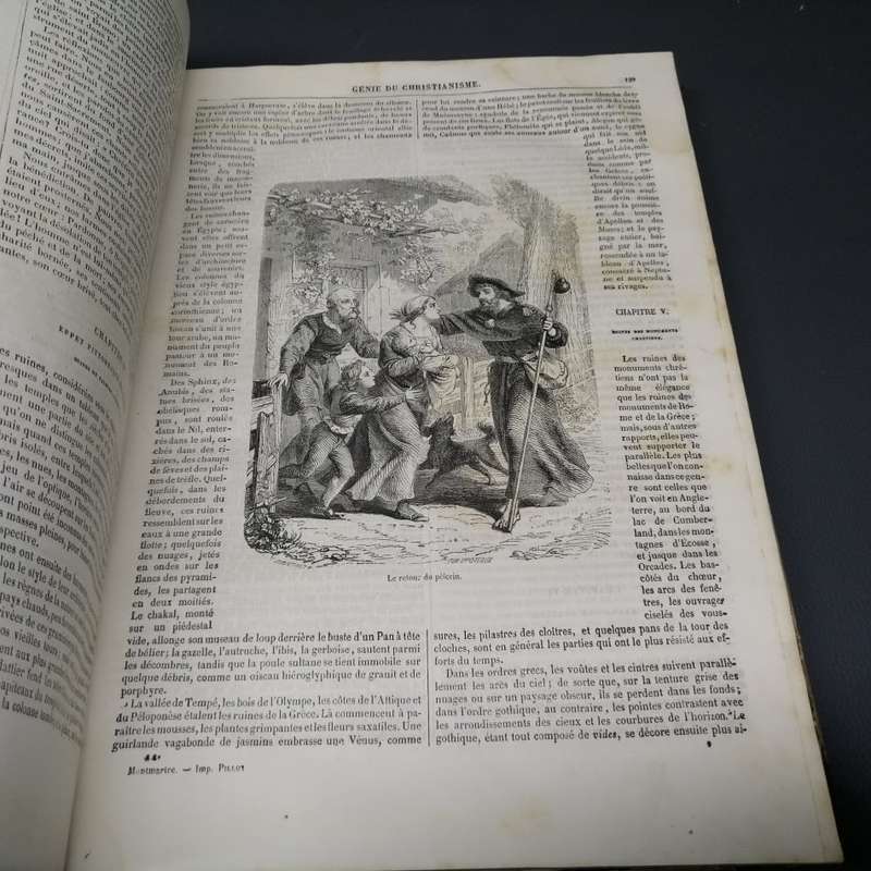 RARE!!! Antique 1853 Illustrated Edition of The French Romantic writer François-René de Chateaubrian