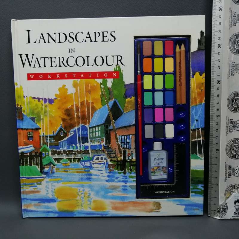 SUPER COOL!!! Landscapes In Watercolor - Book and Supplies, As New!!!