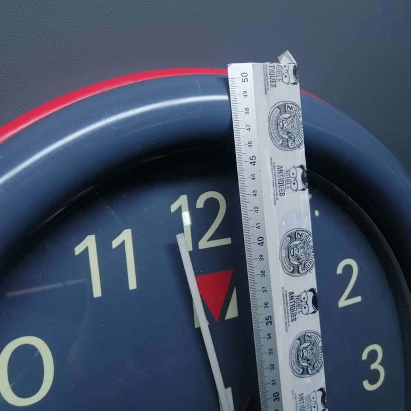 Large Original Hard Plastic Volkskas Bank Wall Clock!!!! Working!!!