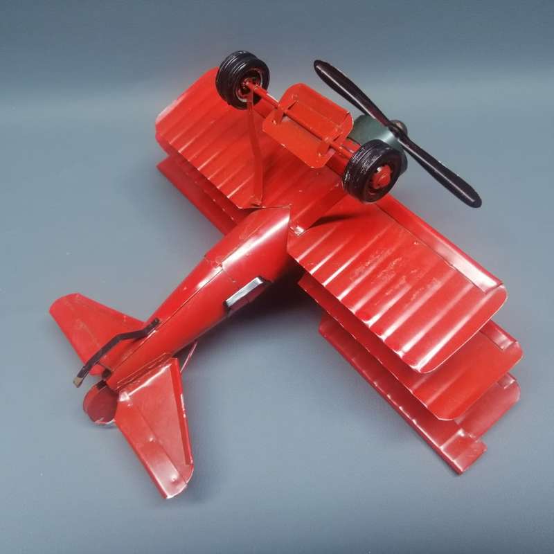 Vintage Styled Red Barron Tin Metal Militarily Plane!!!