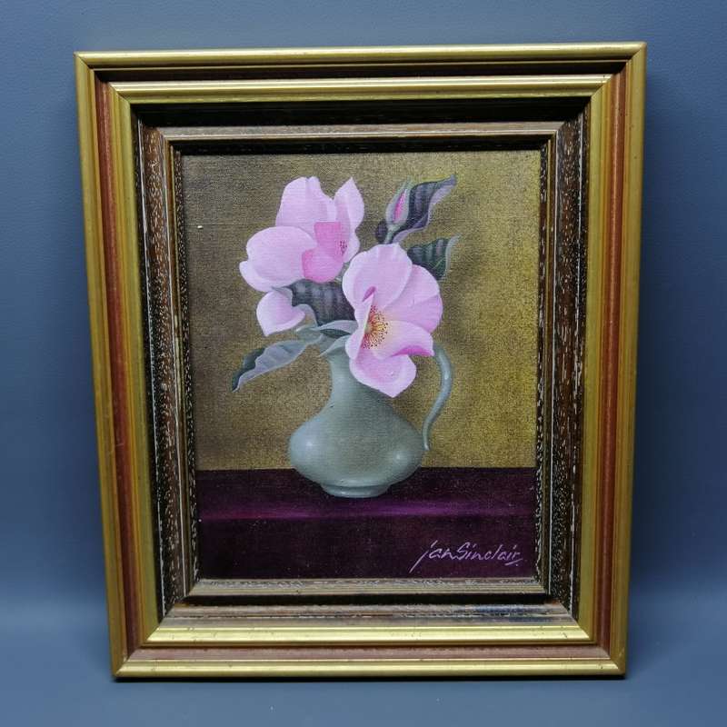 Fantastic!!!! Original Framed Oil on Canvas Still Life By Jan Sinclair!!! 350mm x 290mm