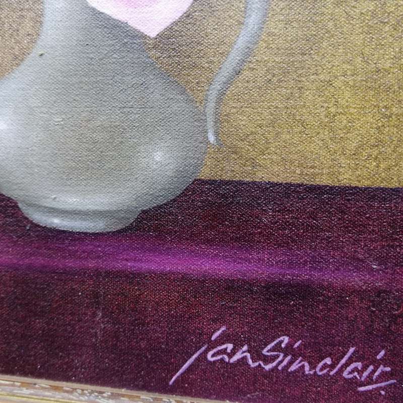 Fantastic!!!! Original Framed Oil on Canvas Still Life By Jan Sinclair!!! 350mm x 290mm