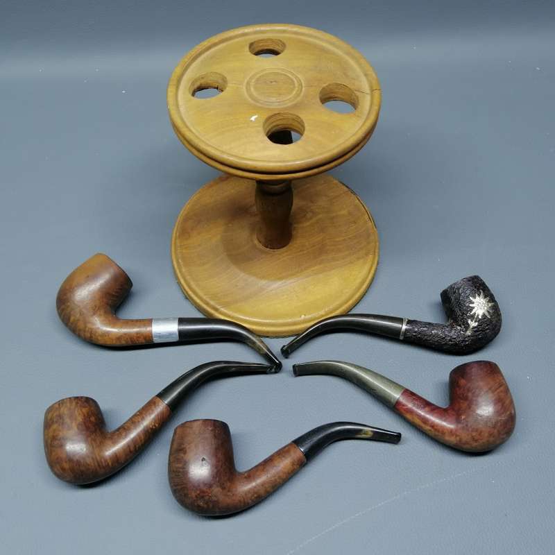 FANTASTIC!!!! Large Quality Estate Pipe Collection With Two Stands!!!