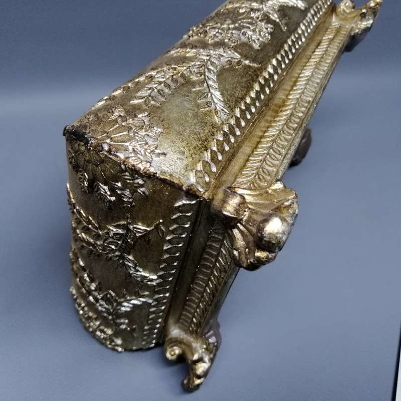 FANTASTIC!!!! Large Highly Detailed and Decorative Footed Gilt Jewelry Box!!!!