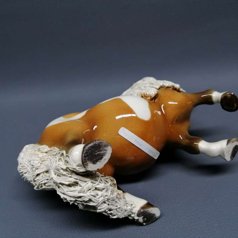 Original Hand Crafted Glazed Porcelain Long Hair Pony!!!