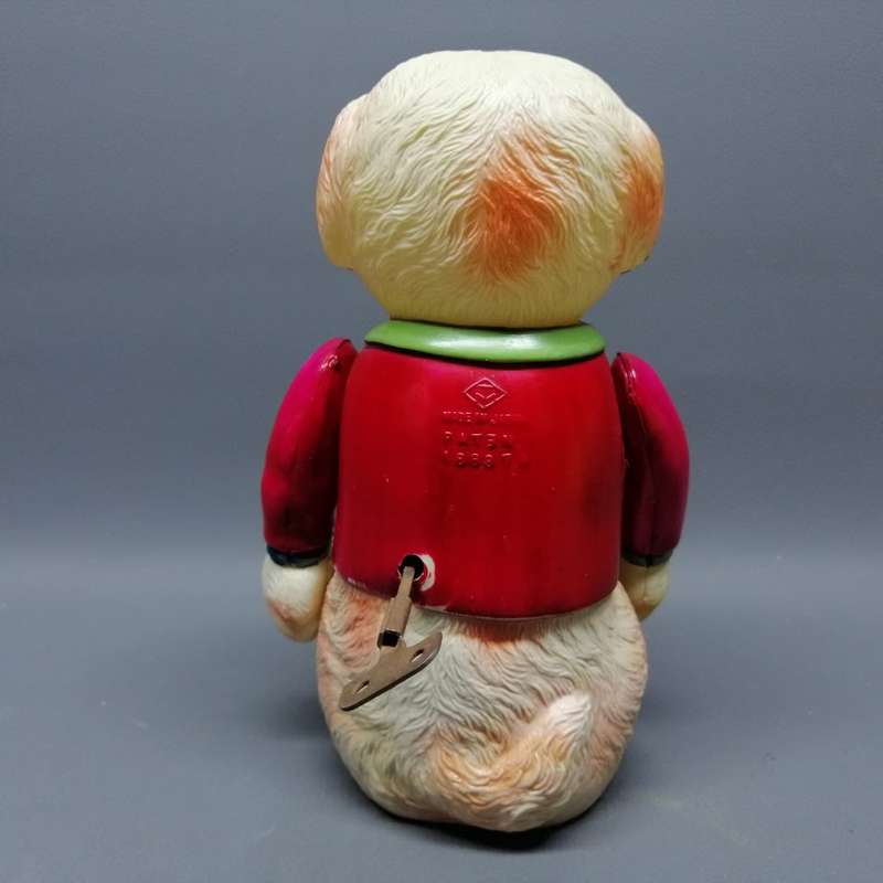 SUPER RARE!!! Original Vintage 1940's Japanese Celluloid Barking Bull Dog Wind Up Doll!!!