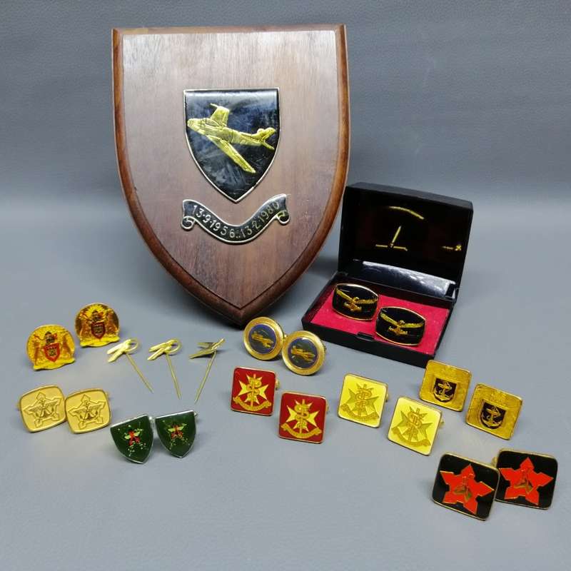 Original Military Pin, Plaque and Cuff-links Collection!!!
