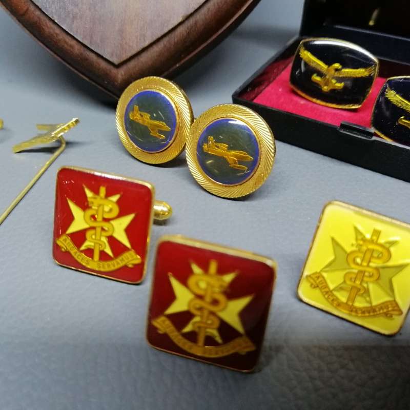 Original Military Pin, Plaque and Cuff-links Collection!!!
