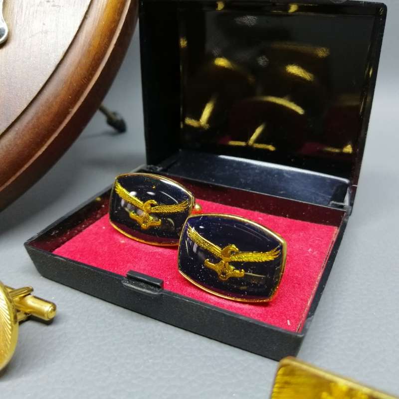Original Military Pin, Plaque and Cuff-links Collection!!!
