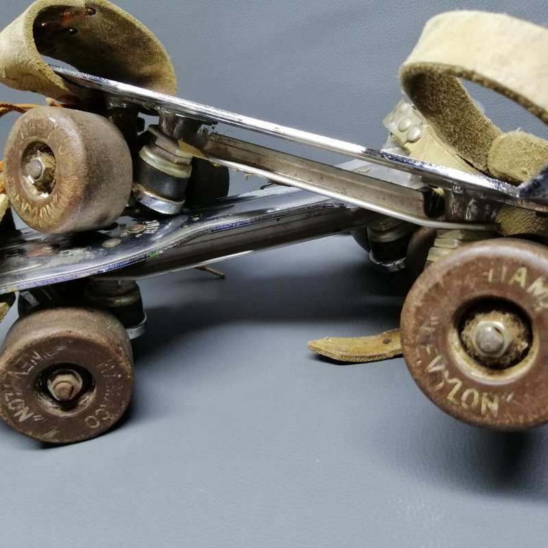 Super Cool!!! Vintage 1950's Hamaco "Rinka" Roller Skates With Nylon Wheels!!!