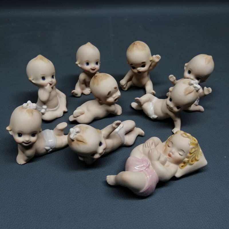 Original Vintage Porcelain Kewpie Baby Doll Miniatures Collection!!! Bid For All!!!