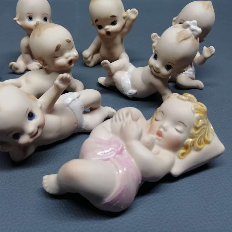 Original Vintage Porcelain Kewpie Baby Doll Miniatures Collection!!! Bid For All!!!