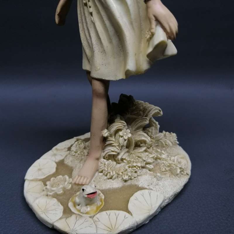 Highly Detailed Hand Painted Faerie and The Frog Figurine!!!