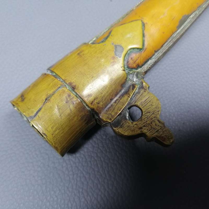 RARE!!!! Antique Brass Copper and Steel Middle Eastern Dagger and Scabbard!!!