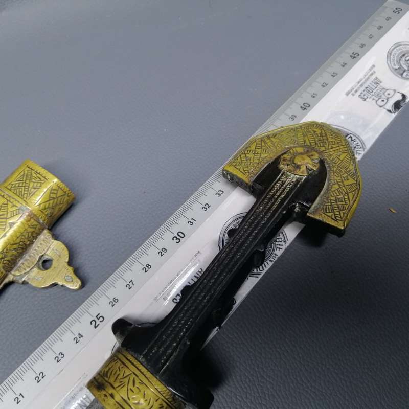 RARE!!!! Antique Brass Copper and Steel Middle Eastern Dagger and Scabbard!!!