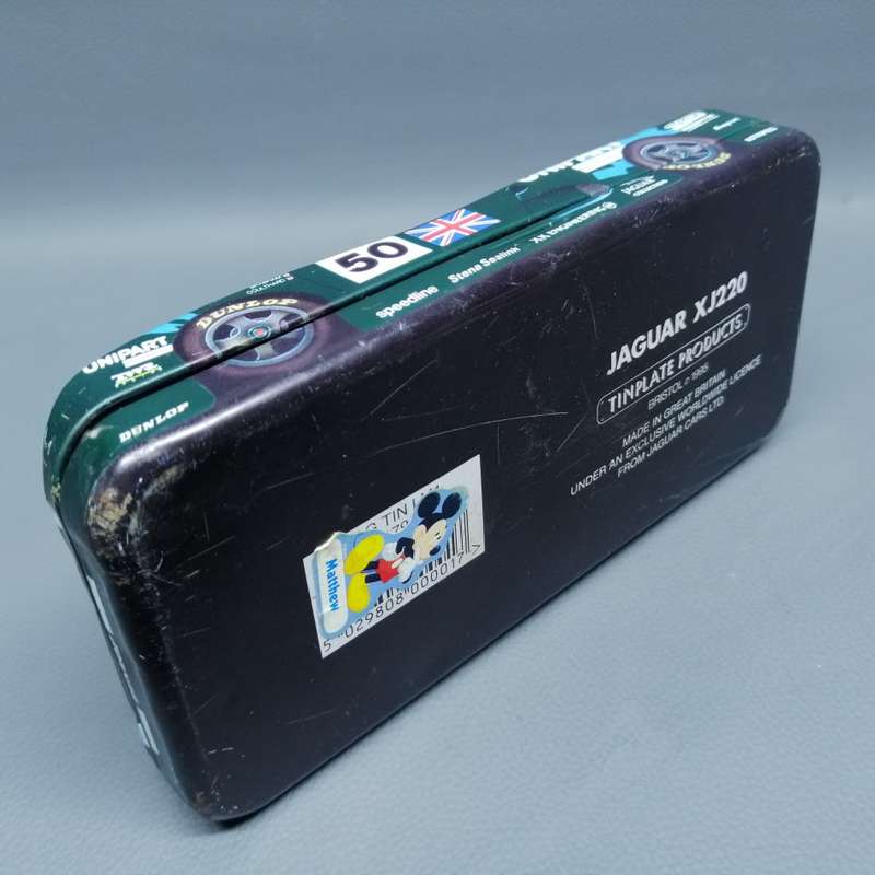 Super Cool!!! Vintage Jaguar XJ220 Tinplate Products UK Pencil Case!!!