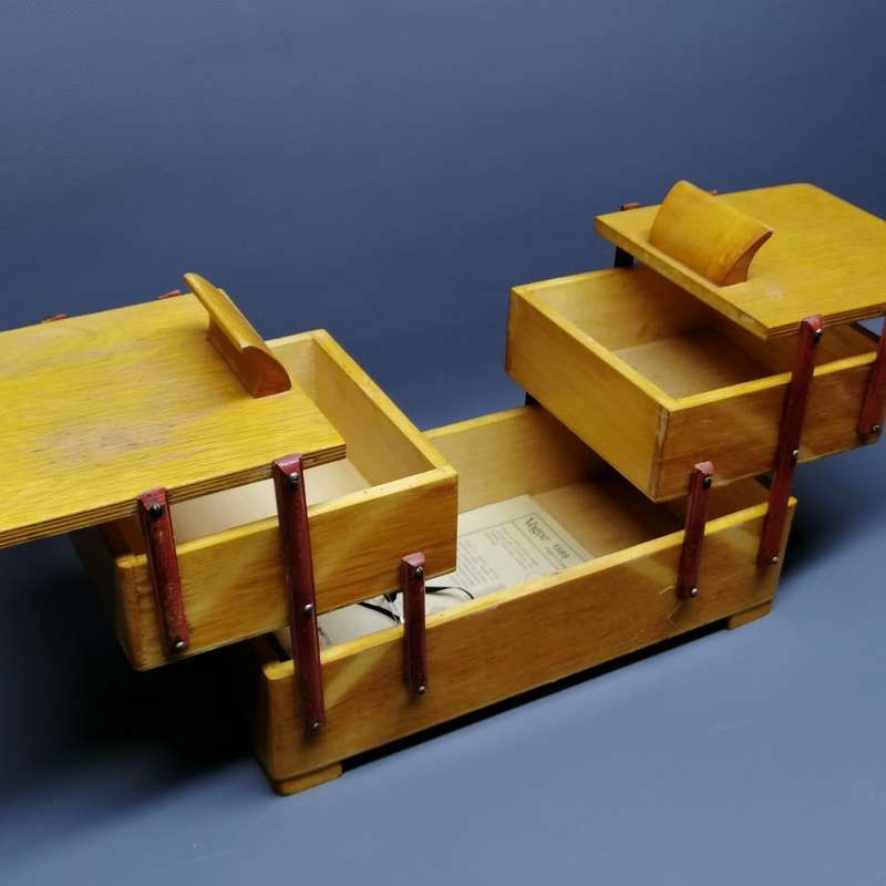 Fantastic!!! Vintage Danish Design Wood Needlework or Tool Box!!!