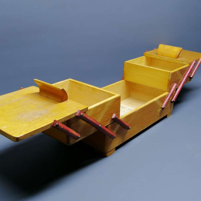 Fantastic!!! Vintage Danish Design Wood Needlework or Tool Box!!!
