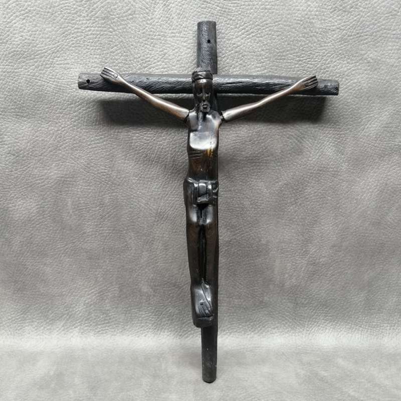 Fantastic!!! Large Detailed Hand Carved Dark Wood Crucifix!!