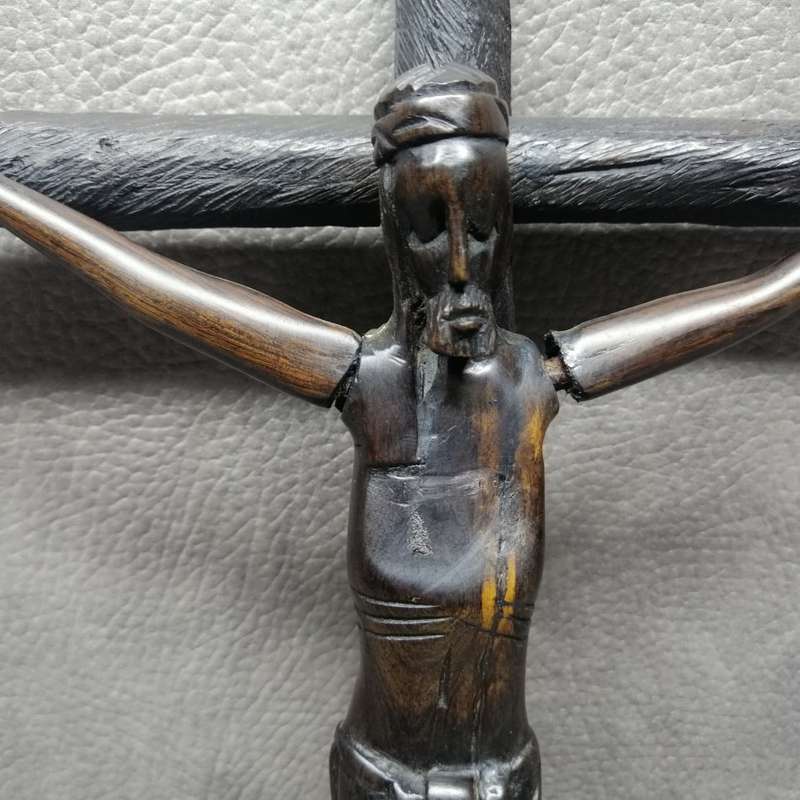 Fantastic!!! Large Detailed Hand Carved Dark Wood Crucifix!!