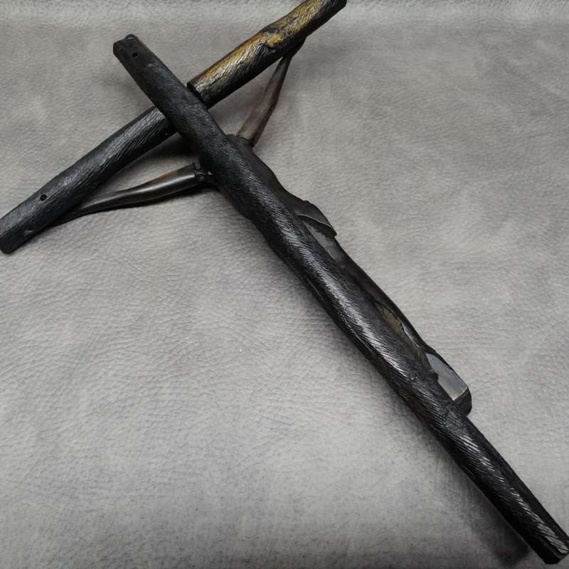 Fantastic!!! Large Detailed Hand Carved Dark Wood Crucifix!!