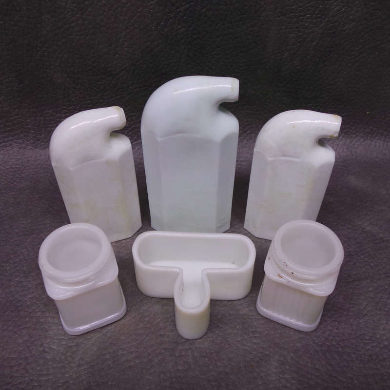 Antique Milk Glass Bottle Collection!!