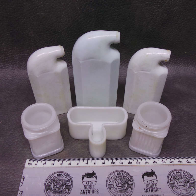 Antique Milk Glass Bottle Collection!!