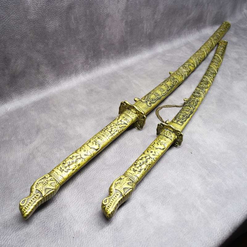 FANTASTIC!!! Two Highly Decorative Dragon Themed Japanese Katana's - Bid For Both!!!
