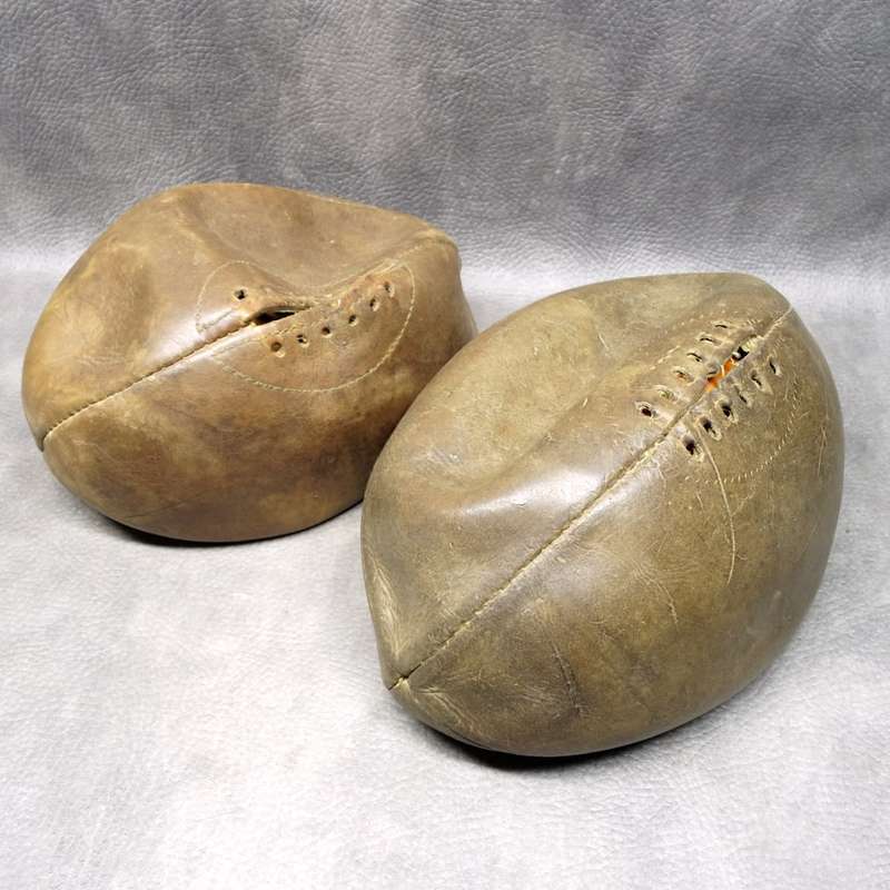 Two Genuine Leather Vintage Rugby Balls!!!