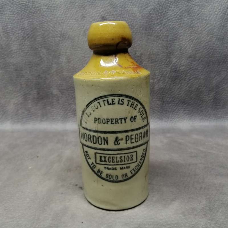 Highly Collectible Wordon & Pegram Stoneware Bottle!!!