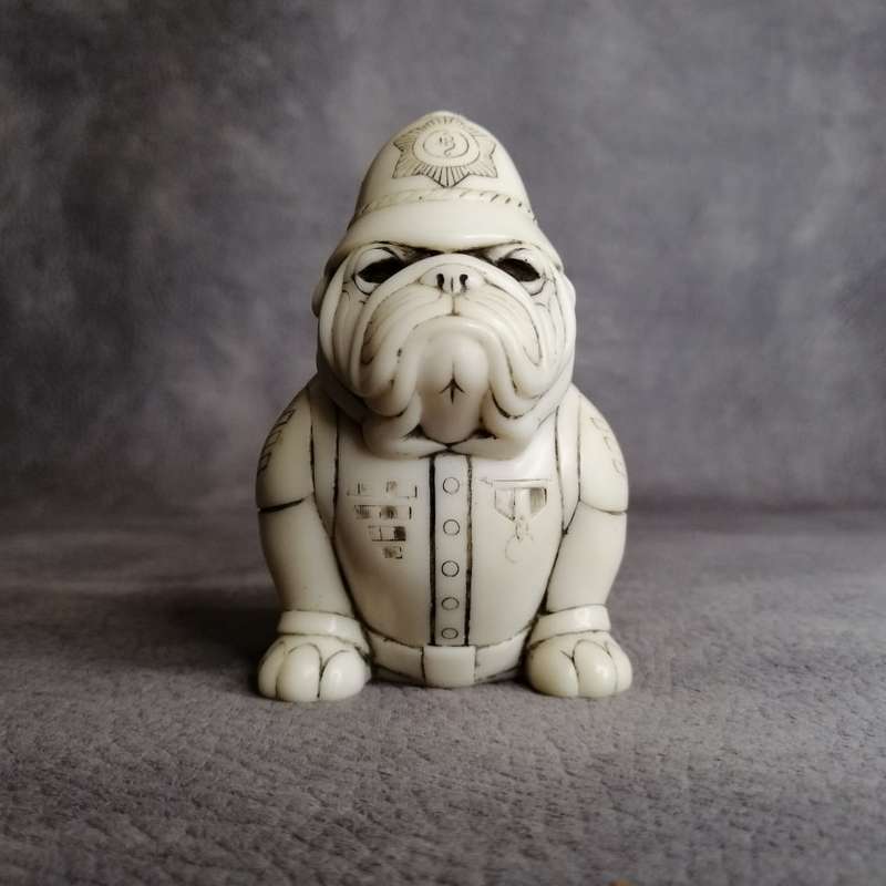 Fantastic!!! Original John Biccard Crushed Marble and Resin "Bobby" Figurine!!!