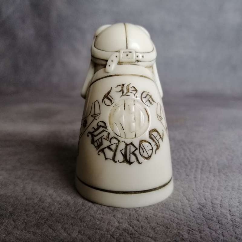 Fantastic!!! Original John Biccard Crushed Marble and Resin " RED BARON " Figurine!!!