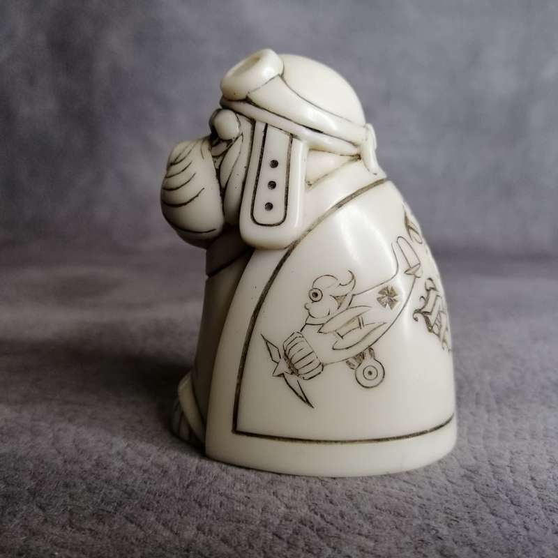 Fantastic!!! Original John Biccard Crushed Marble and Resin " RED BARON " Figurine!!!