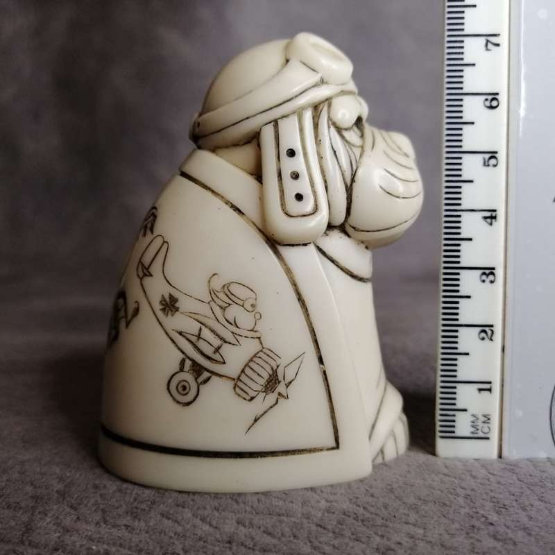 Fantastic!!! Original John Biccard Crushed Marble and Resin " RED BARON " Figurine!!!