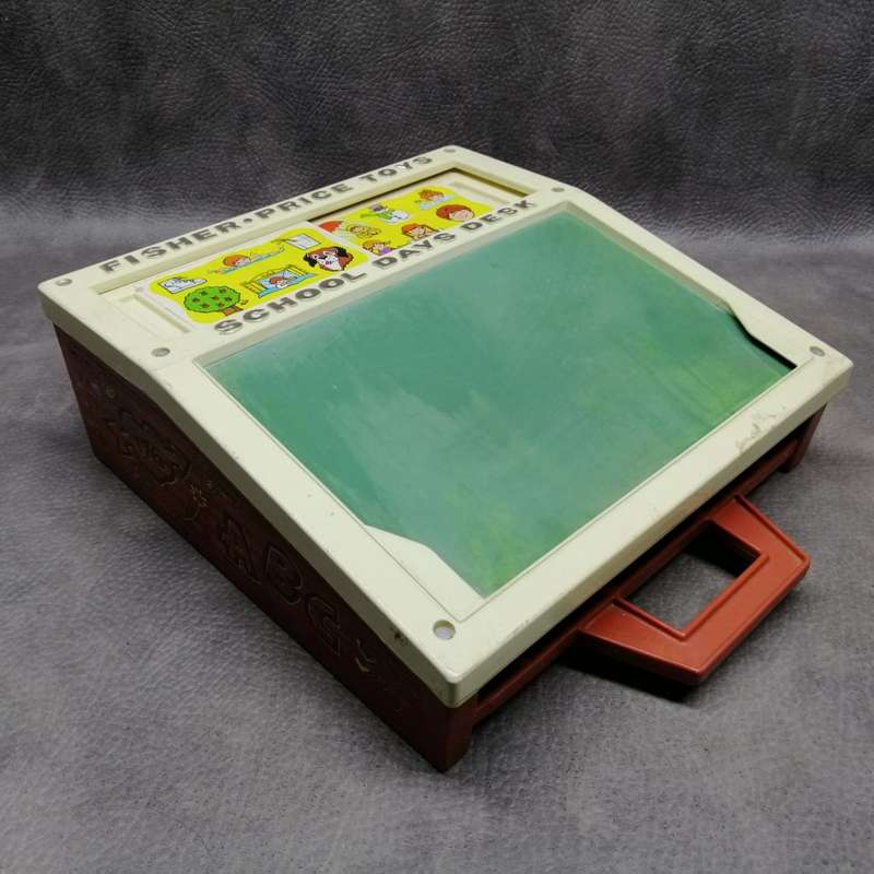 RARE!!! Vintage 1970's Fisher Price Black Board School Desk Carry Case!!!