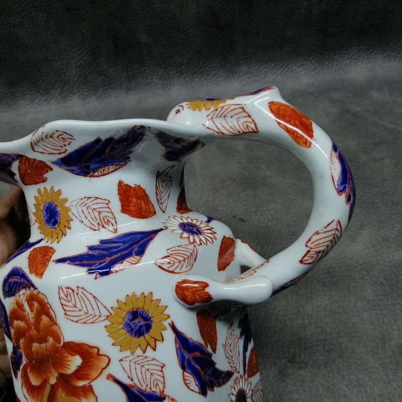 Fantastic!!! Hand Glazed Oriental Serpent Handle Jug!!!