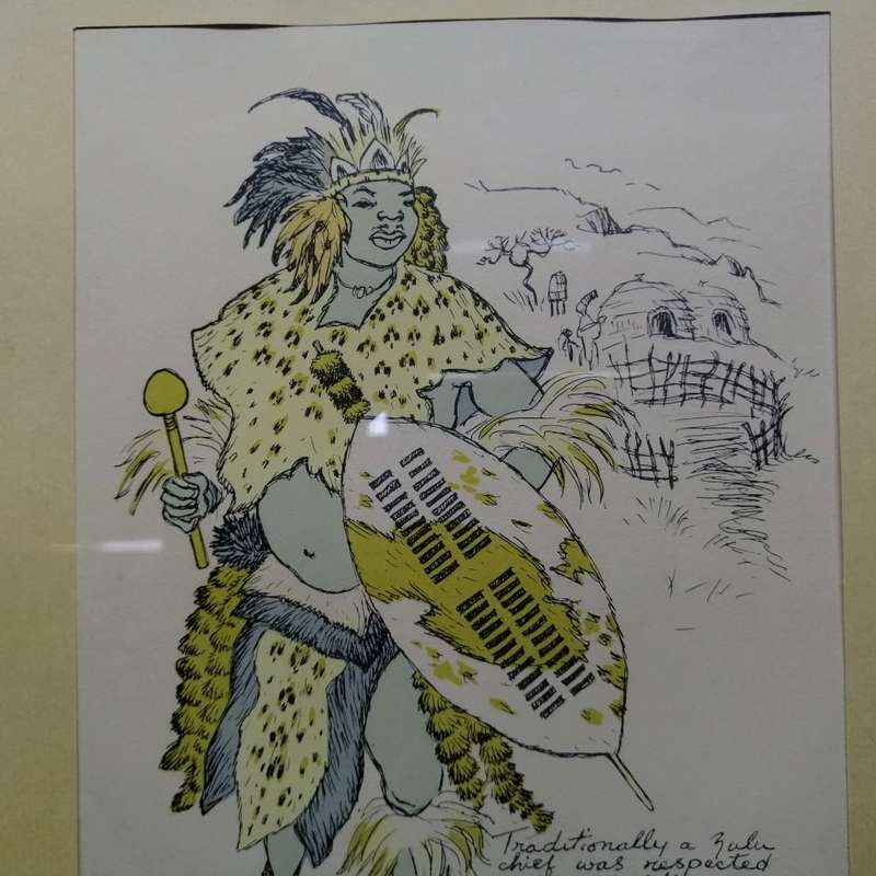 Fantastic!!! Signed Limited Edition Barbara Tyrrell Zulu Chief - 1972 (310mm x 230mm)