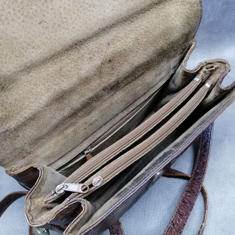 Original Vintage Genuine Ostrich Leather Shoulder Bag!!!