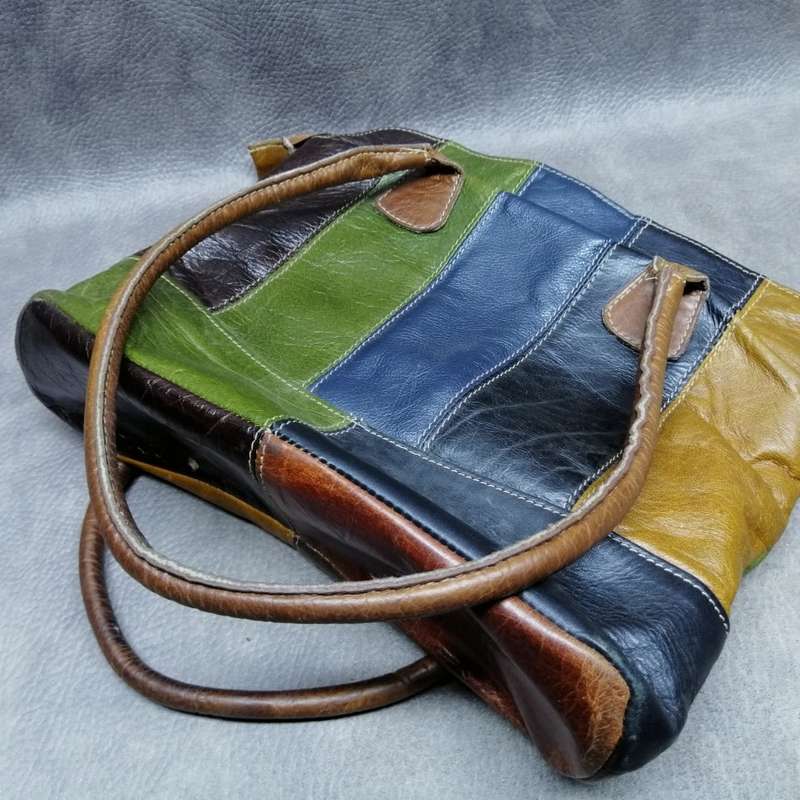 Original Genuine Leather Patch Leather Handbag!!!