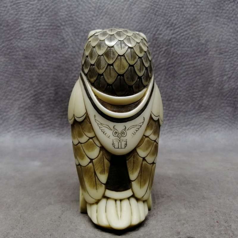 Highly Collectible!!! Original Highly Detailed John Biccard Prof Owl Marble Dust Cast Figurine!!!