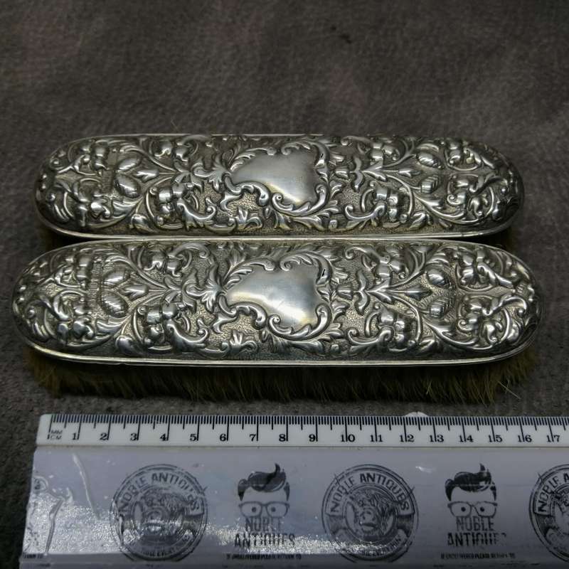 Fantastic!!! Two Highly Decorative Sterling Silver Brushes!!! Bid For Both!!