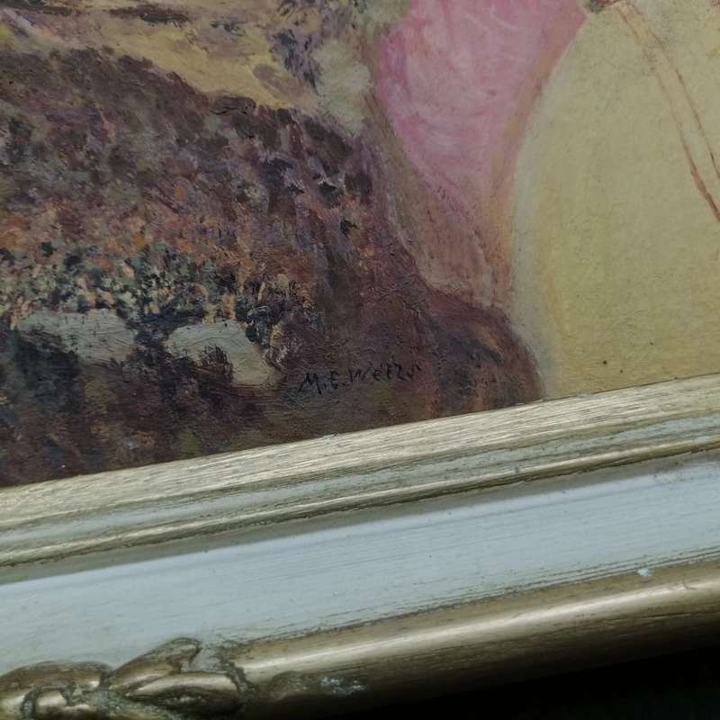 Framed Antique Oil on Board South African Twelve Apostles CT Landscape By M.E Wells  450 x 340