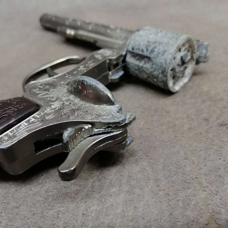 Vintage Spanish Metal Cap Gun!!! Working!!!